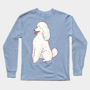 Cute poodle dog illustration Long Sleeve T-Shirt